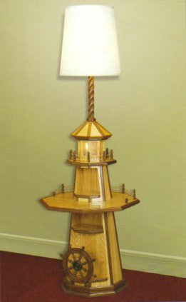 Oak Lighthouse Floor Lamp