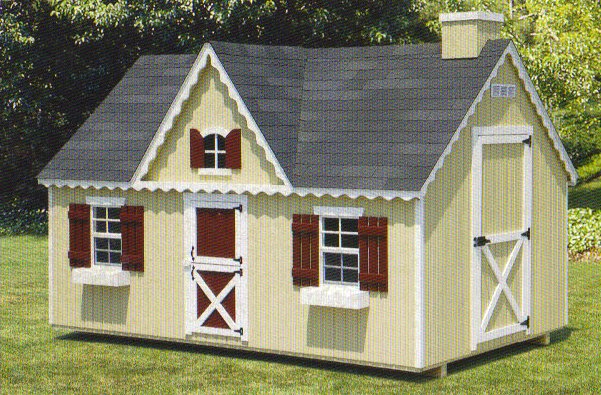 Playhouse 8x12 Chimney and Victorian Window