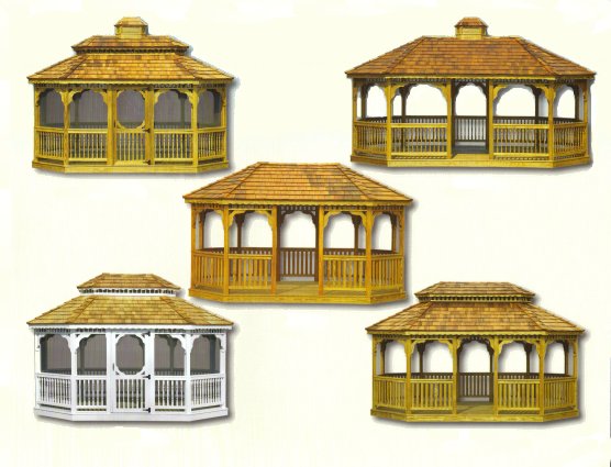 Wood Oval Gazebos Forester and Deluxe Models